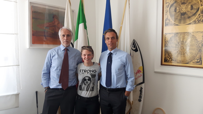 Malagò e Mornati incontrano l'olimpionica Arianna Fontana