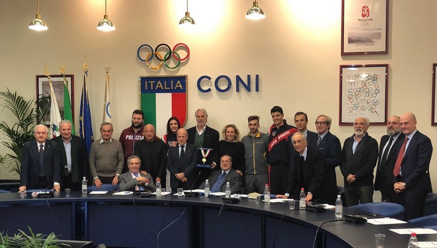 Malagò consegna i collari d'oro ad Errigo, Cassarà e Garozzo