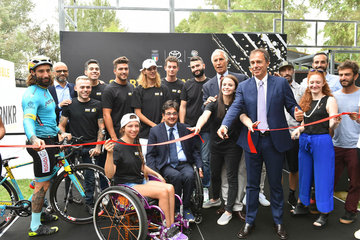 Inaugurato il BNKR Toyota Wheel Park, l’unico skate park in Italia. Malagò: progetto fantastico