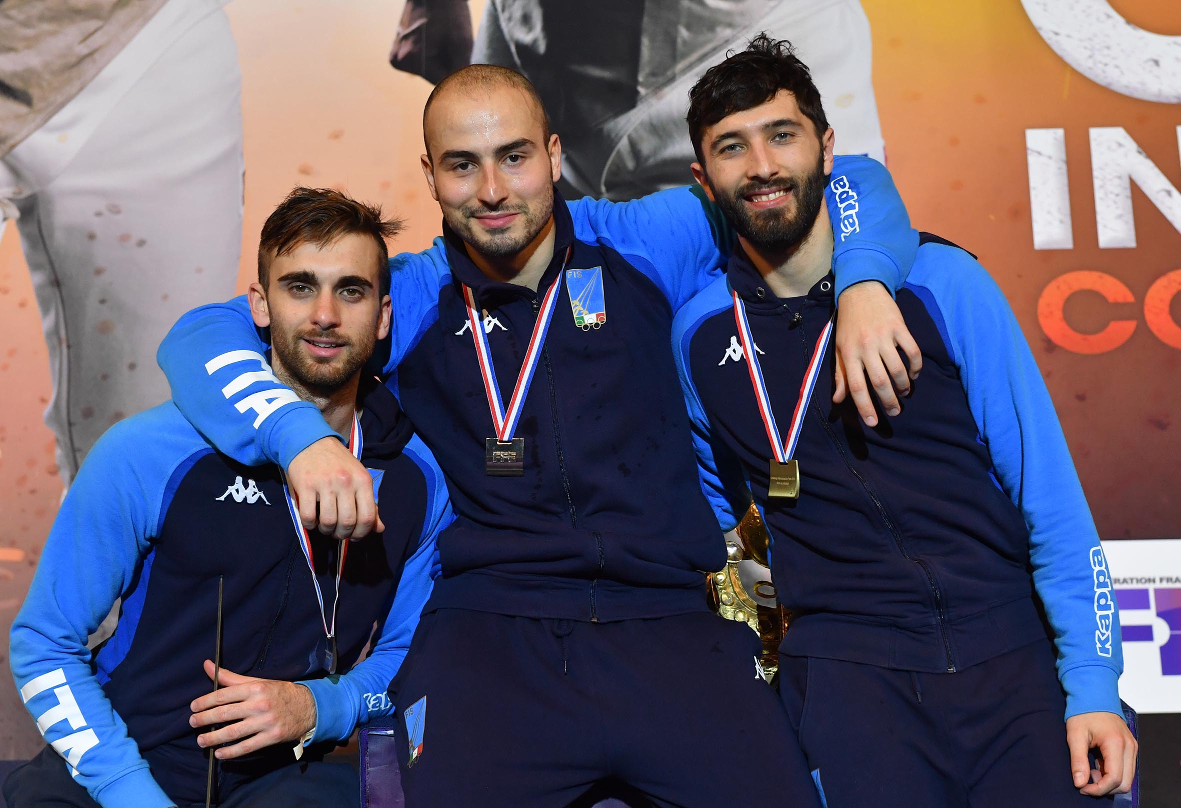 Parigi "tricolore", tripletta in Coppa del Mondo di fioretto. Vince Foconi, 2° Garozzo e 3° Avola