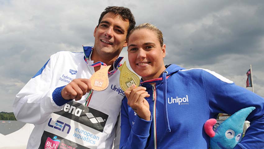 Europei - Martina Grimaldi, oro, ed Edoardo Stochino, bronzo, nella 25 km di fondo