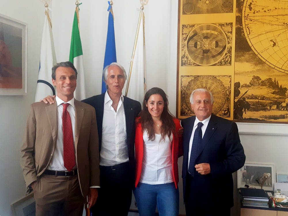 Malagò incontra la campionessa dello sci alpino Sofia Goggia