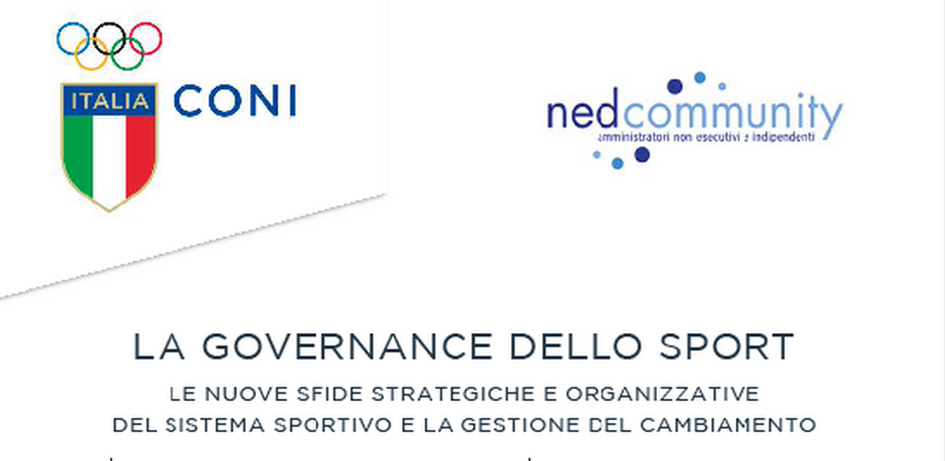 Il 23 ottobre convegno "La Governance dello Sport" con Malagò e Cantone