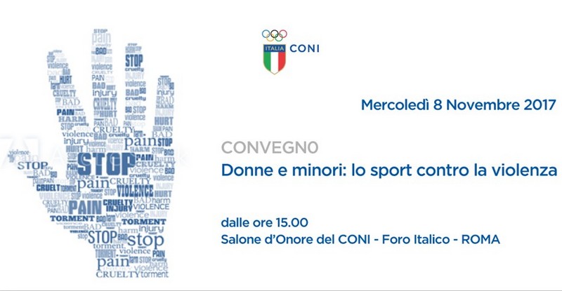 L'8 novembre Convegno "Donne e minori: lo sport contro la violenza"