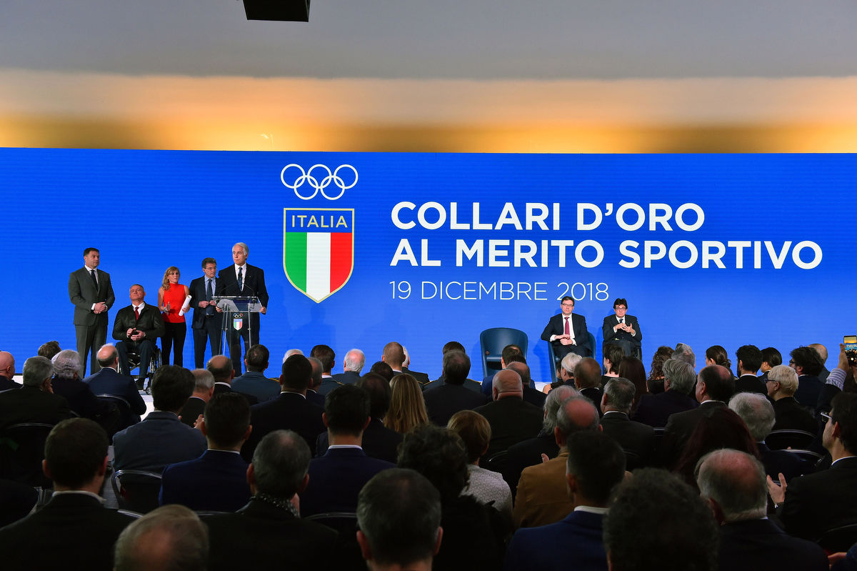 Consegnati i Collari d'Oro 2018. Malagò: orgoglioso dei risultati e di una storia di successo