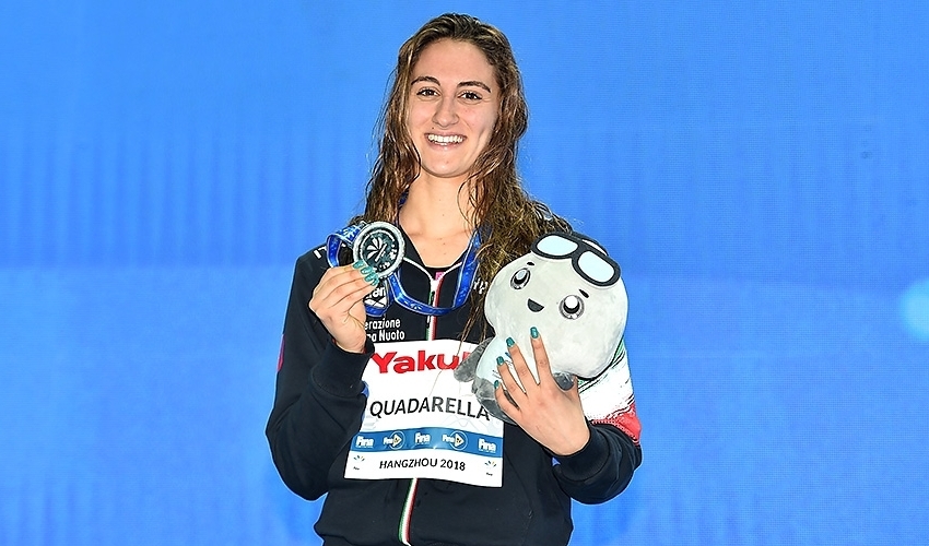 Mondiali in vasca corta: a Hangzhou Quadarella d'argento negli 800 sl 