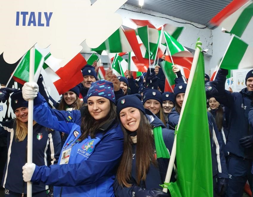 Once the Olympic tripod has been lit, the first medals are awarded