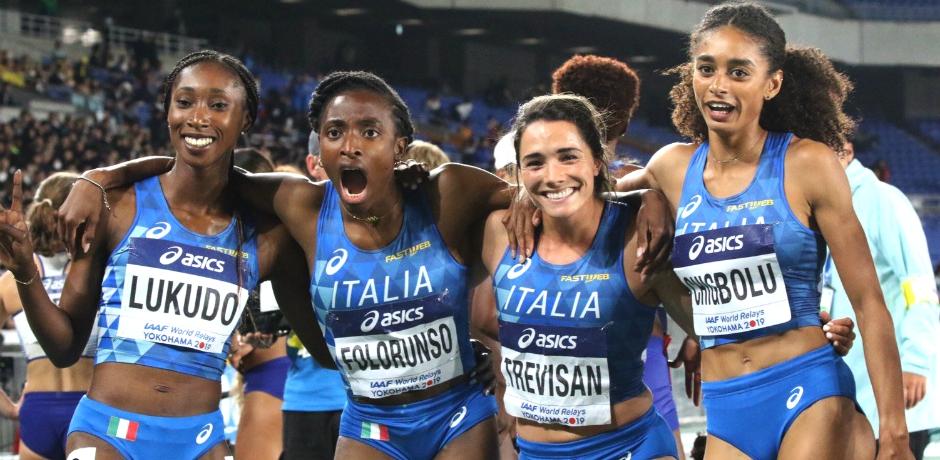 World Relays di Yokohama: bronzo per la 4x400 femminile, 5 staffette su 5 volano ai Mondiali di Doha