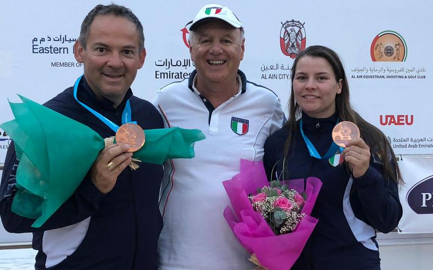 Coppa del Mondo: Stanco e Pellielo terzi nel Trap mixed team di Al Ain 