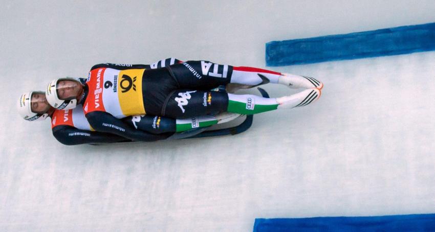 Oberstolz e Gruber concedono il bis mondiale. Azzurri, vincitori di un altro bronzo, premiati da Bach 