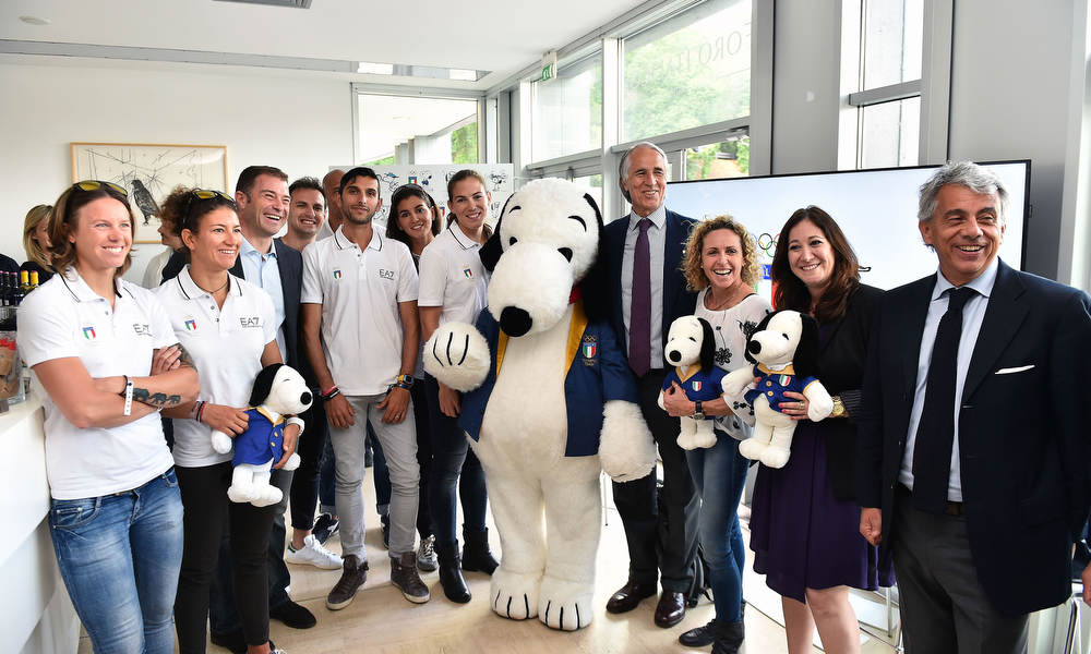 Snoopy entra nell'Italia Team. Malagò: orgogliosi di questa partnership