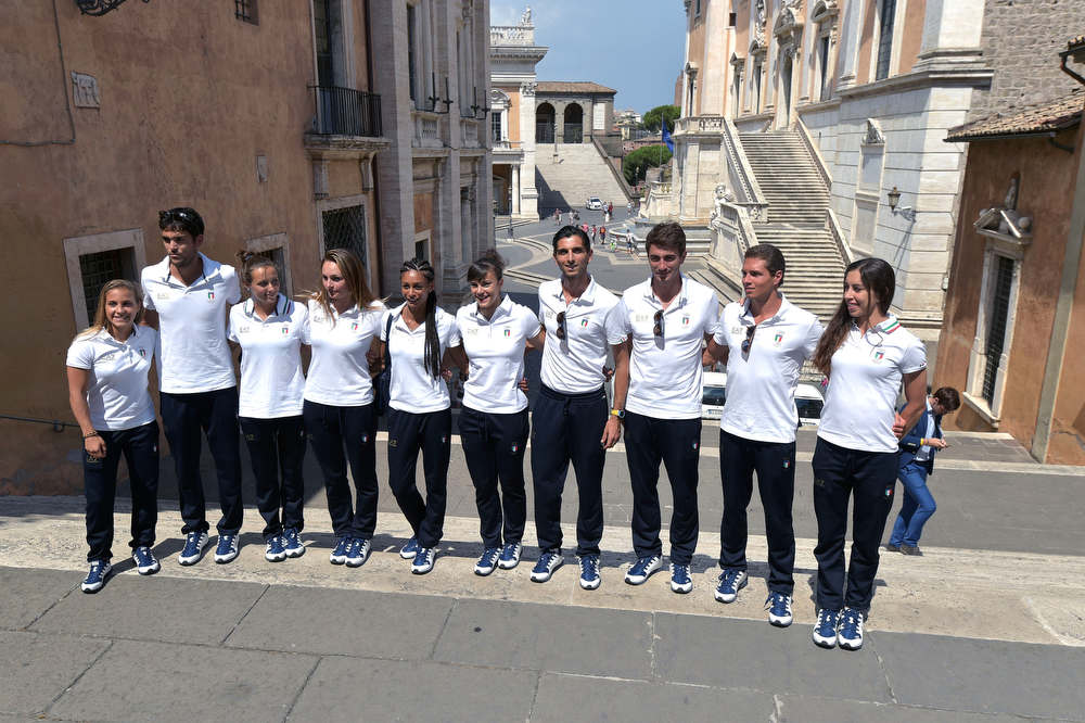 Gli atleti olimpici romani ricevuti in Campidoglio alla vigilia dei Giochi