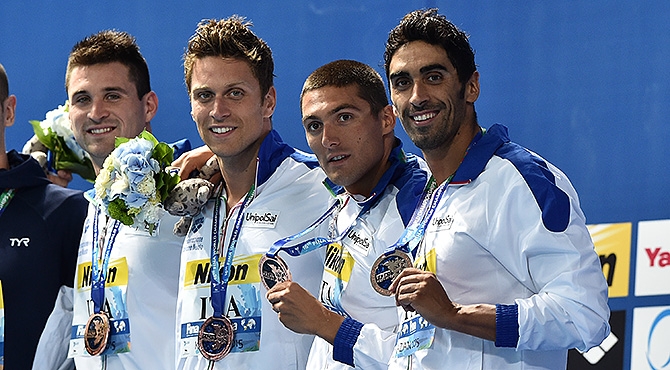 Mondiali, bronzo per la 4x100 sl maschile che vola a Rio. Italia a quota 44 qualificati