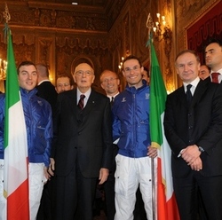 VANCOUVER 2010: Consegnato al Quirinale il tricolore a Di Centa e Dal Maistro. Il discorso del Presidente della Repubblica Napolitano, il messaggio di Petrucci