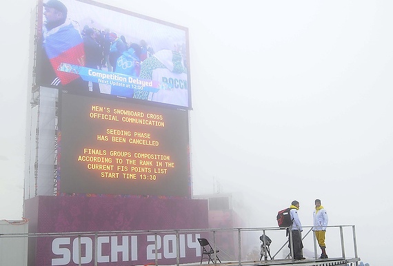 Men's snowboard cross and men's biahlon 15km mass start was rescheduled for tomorrow